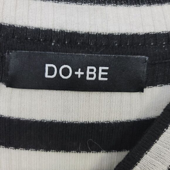 DO+BE ribbed stripped midi long sleeve dress, medium - Picture 3 of 6